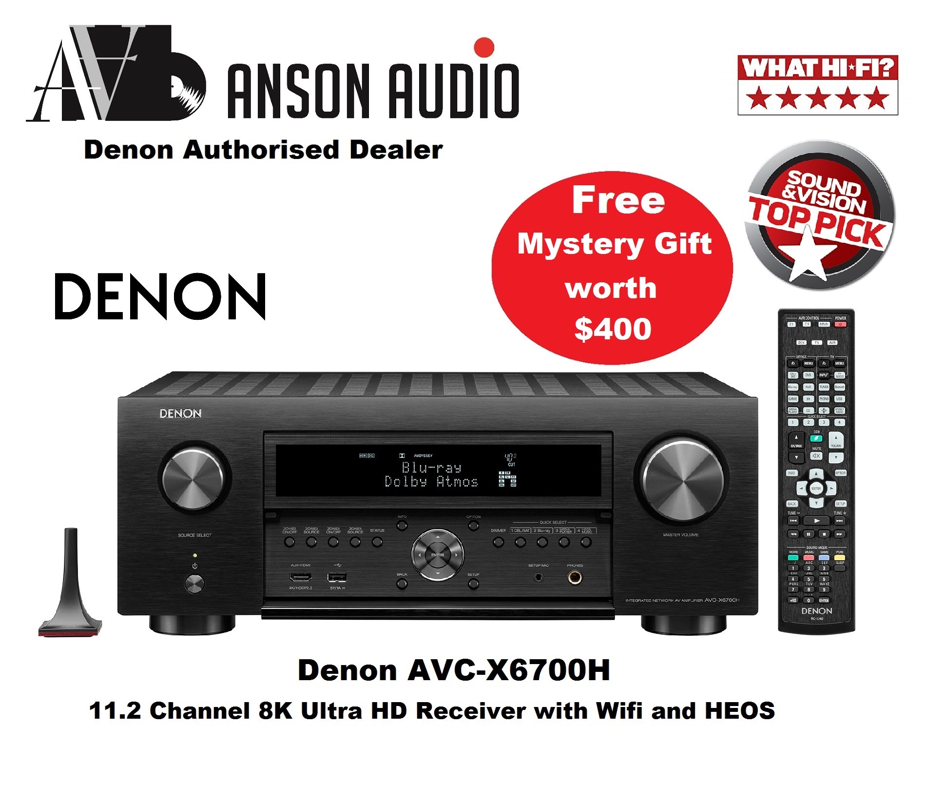 Denon AVR-X6700H 11.2-Channel 4K AV Receiver for sale online